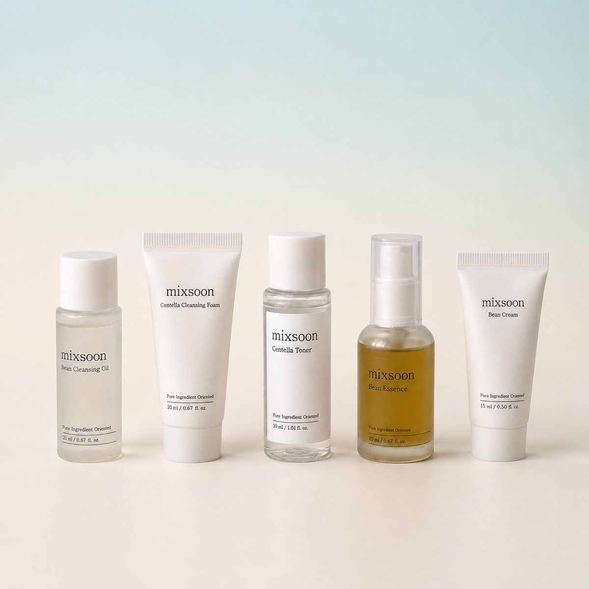 Mixsoon Pure Glow Essentials Set – Rutina Coreana Completa de 5 Pasos
