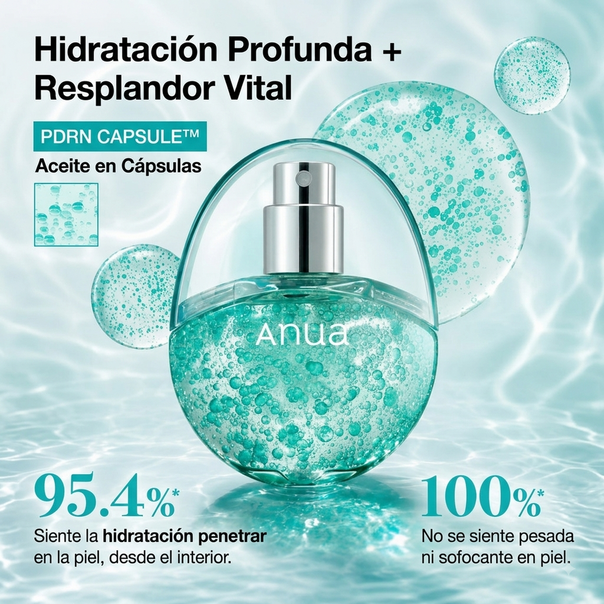 Bruma Hidratante Anua PDRN Hyaluronic Acid Hydrating Capsule Mist - Explosión de Hidratación y Brillo Instantáneo