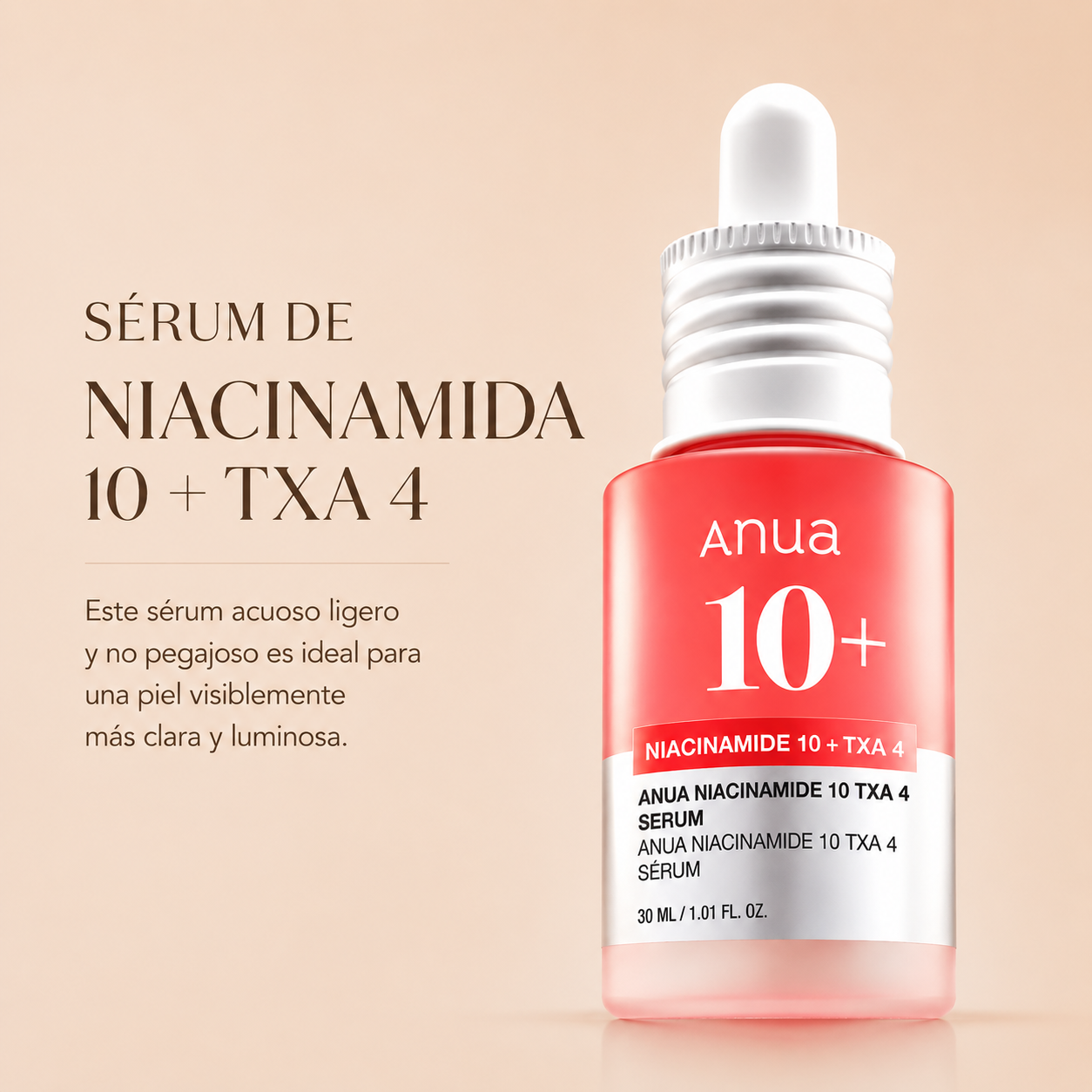 Sérum Anua Niacinamide 10% + TXA 4% Dark Spot Correcting Serum 30 ml – Ilumina y Unifica el Tono de la Piel