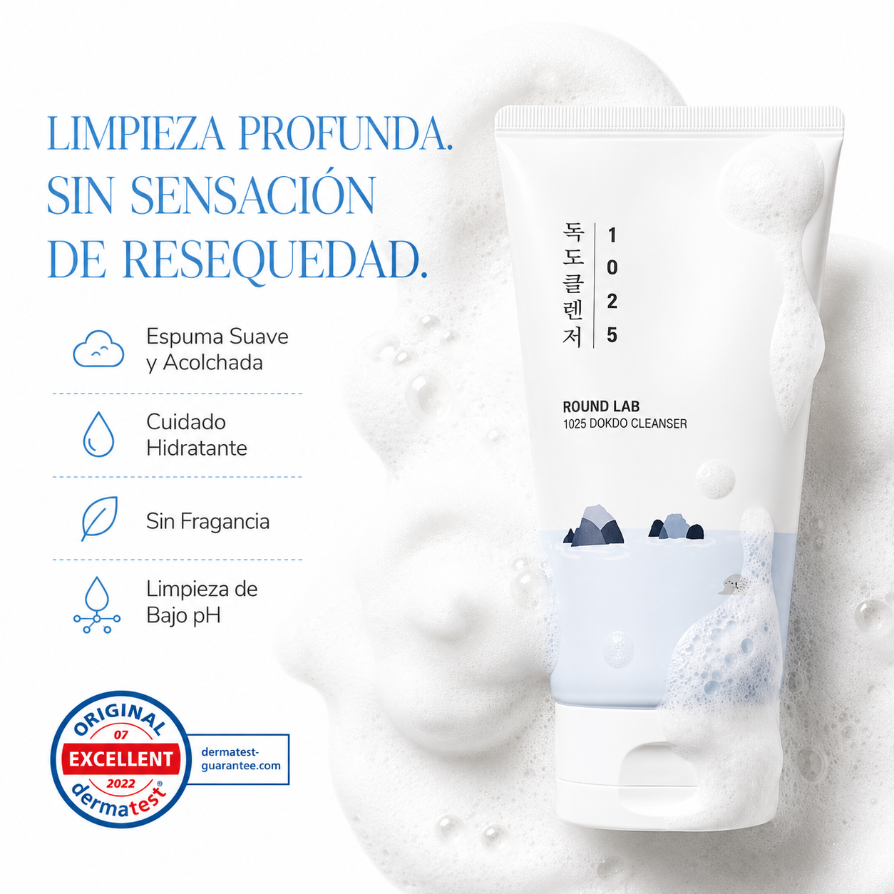 Round Lab 1025 Dokdo Cleanser 150 ml | Limpiador Facial Suave e Hidratante