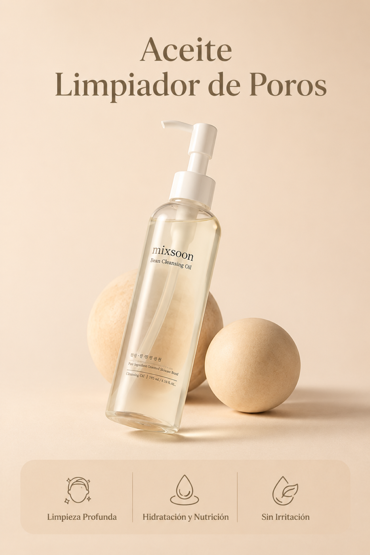 Mixsoon Bean Cleansing Foam 150 ml | Limpiador Facial Suave e Hidratante