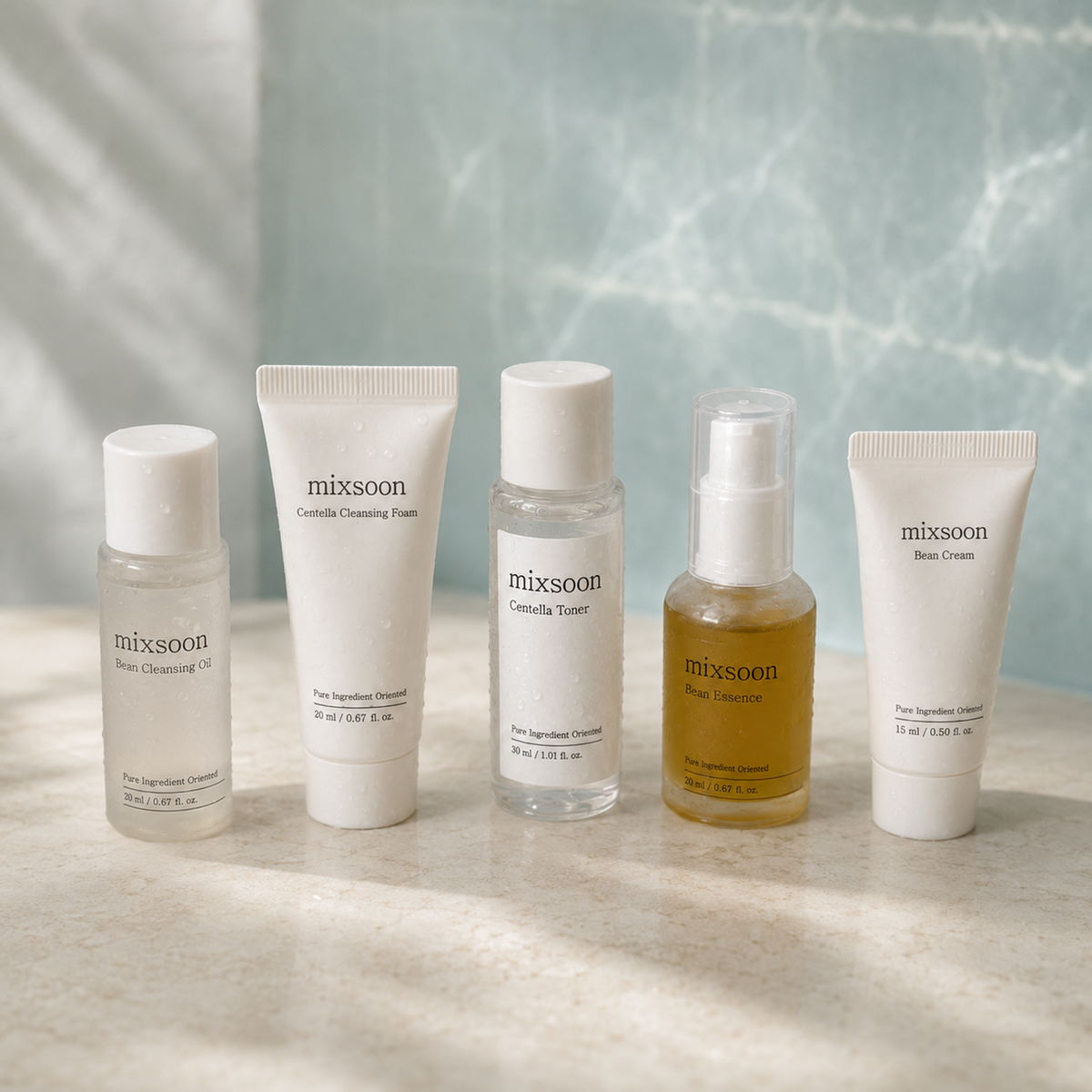 Mixsoon Pure Glow Essentials Set – Rutina Coreana Completa de 5 Pasos