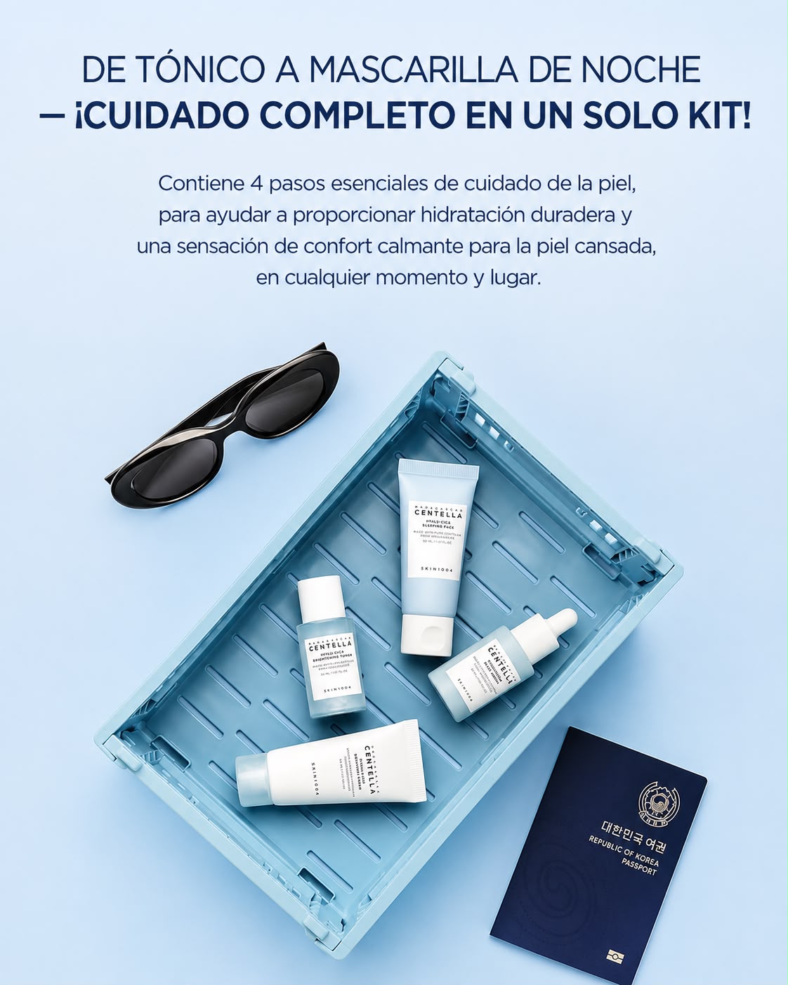 SKIN1004 Madagascar Centella Hyalu-Cica Travel Kit – Hidratación y Calma
