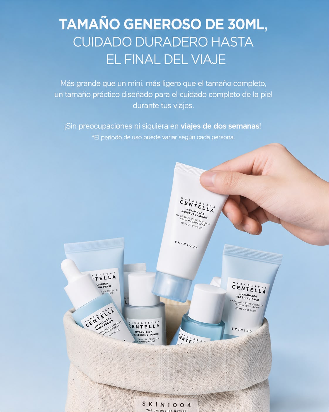 SKIN1004 Madagascar Centella Hyalu-Cica Travel Kit – Hidratación y Calma