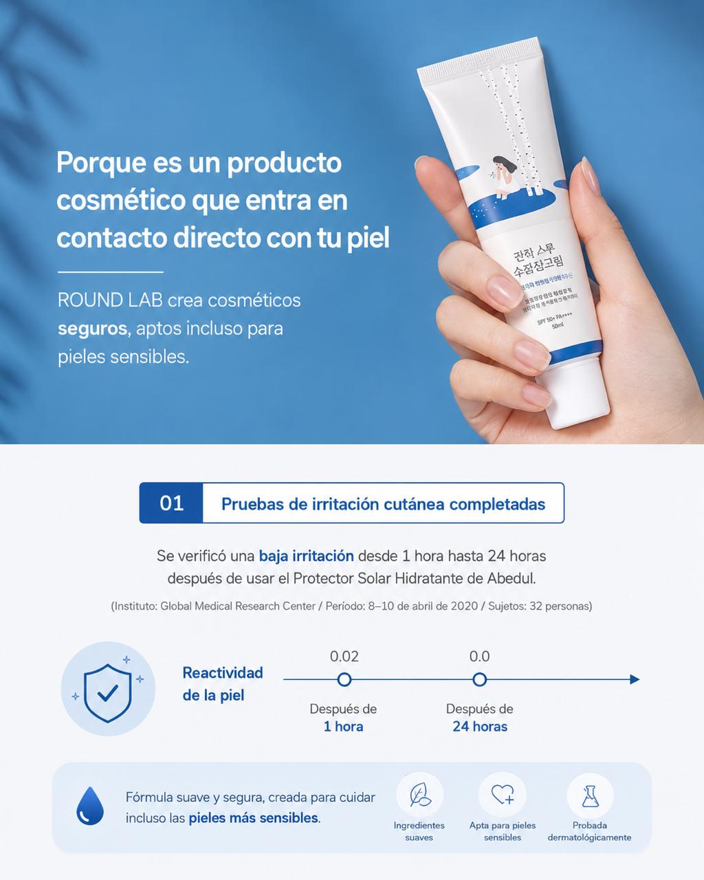 Round Lab Birch Juice Moisturizing Sunscreen | Protector Solar Hidratante 50 ml